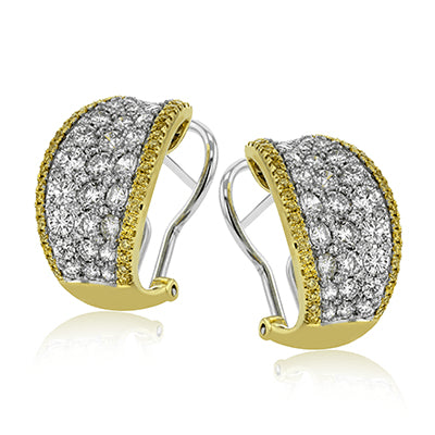 Simon G. Earring 18k Gold (White, Yellow) 2.8 ct Diamond