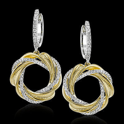 Simon G. Earring 18k Gold (White, Yellow) 0.47 ct Diamond