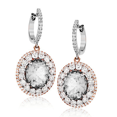 Simon G. Color Earring 18k Gold (White) 1.85 ct Diamond