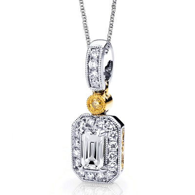 Simon G. Color Pendant 18k Gold (White, Yellow) 0.14 ct Diamond