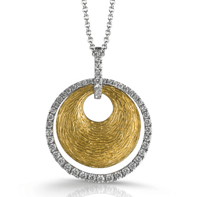 Simon G. Pendant 18k Gold (White, Yellow) 0.45 ct Diamond