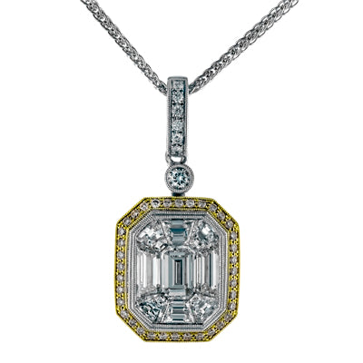 Simon G. Pendant 18k Gold (White, Yellow) 2.23 ct Diamond