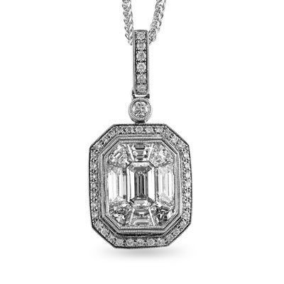 Simon G. Pendant 18k Gold (White) 2.23 ct Diamond