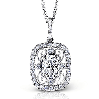 Simon G. Color Pendant 18k Gold (White) 0.2 ct Diamond