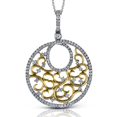Simon G. Pendant 18k Gold (White, Yellow) 0.75 ct Diamond
