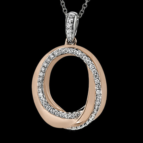 Simon G. Pendant 18k Gold (Rose, White) 0.25 ct Diamond