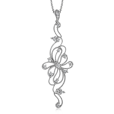 Simon G. Pendant 18k Gold (White) 0.51 ct Diamond