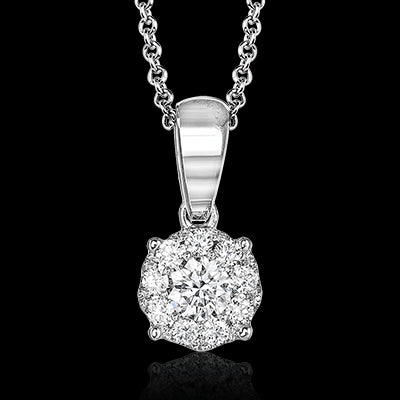 Simon G. Pendant 18k Gold (White) 0.28 ct Diamond