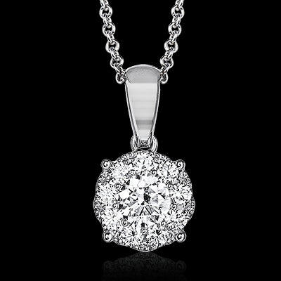 Simon G. Pendant 18k Gold (White) 0.49 ct Diamond