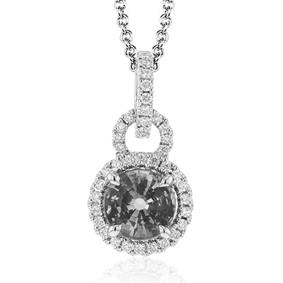 Simon G. Color Pendant 18k Gold (White) 0.2 ct Diamond
