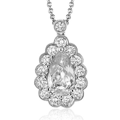 Simon G. Color Pendant 18k Gold (White) 0.46 ct Diamond