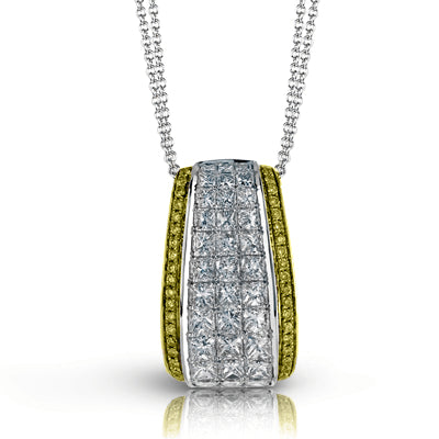 Simon G. Pendant 18k Gold (White, Yellow) 1.56 ct Diamond