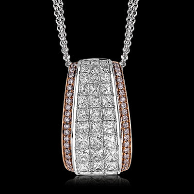 Simon G. Pendant 18k Gold (Rose, White) 1.56 ct Diamond