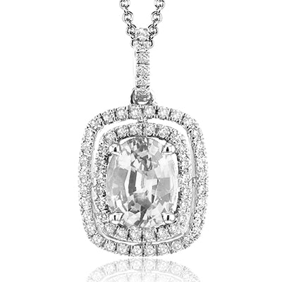 Simon G. Color Pendant 18k Gold (White) 0.23 ct Diamond
