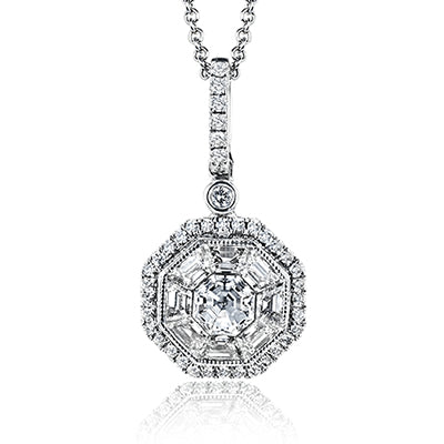 Simon G. Pendant 18k Gold (White) 1.17 ct Diamond