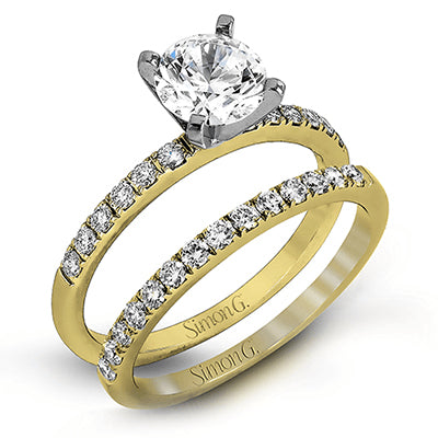 Simon G Bridal Round-Cut Engagement Ring & Matching Wedding Band In 18K Gold With Diamonds (Yellow)