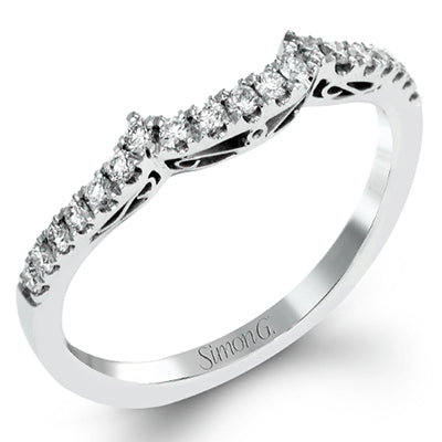 Simon G. 0.45 ctw 18k White Gold Round Cut Wedding Band