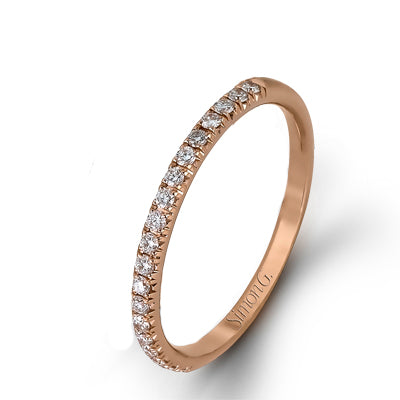 Simon G. 18k Rose Gold Round Cut Wedding Band