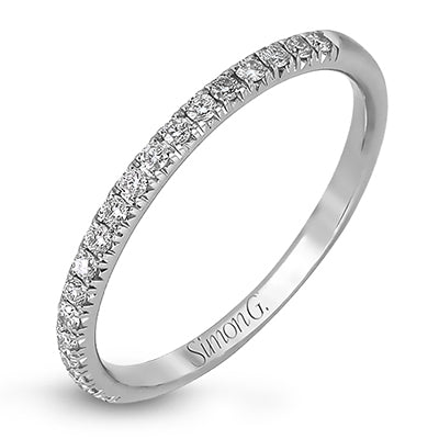 Simon G. Platinum White Round Cut Wedding Band