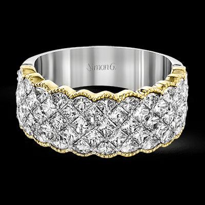 Simon G. 2.77 ctw Anniversary 18k Two Tone Gold Wedding Band