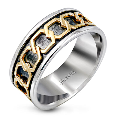Simon G Men Ring 18k Gold (White, Yellow)