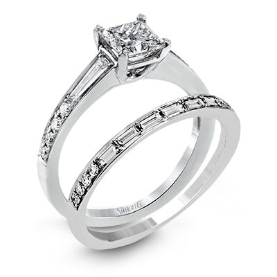 Simon G Bridal Princess-Cut Engagement Ring & Matching Wedding Band In 18K Gold With Diamonds (White)