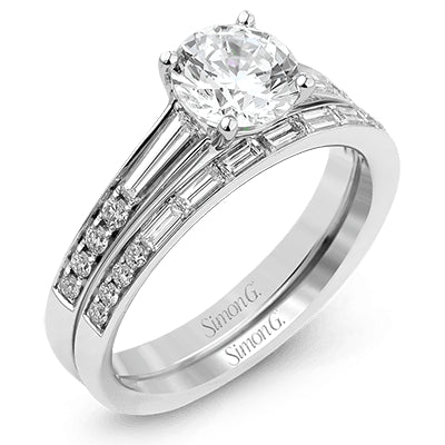 Simon G Bridal Round-Cut Engagement Ring & Matching Wedding Band In 18K Gold With Diamonds (White)