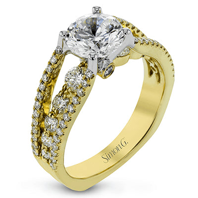 Simon G Bridal Round-Cut Split-Shank Engagement Ring In 18K Gold With Diamonds (Yellow)