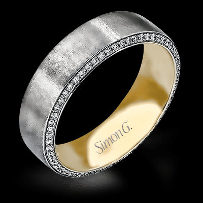 Simon G Men Ring 14k Gold (White, Yellow) 0.5 ct Diamond