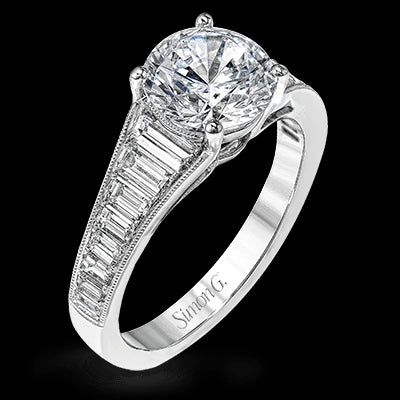 Simon G. 1.03 ctw 18k White Gold Round Cut Engagement Ring