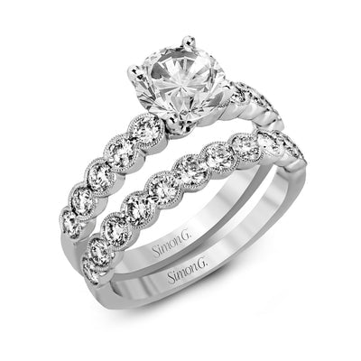 Simon G Bridal Round-Cut Engagement Ring & Matching Wedding Band In 18K Gold With Diamonds (White)