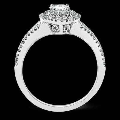 Simon G. 0.68 ctw Halo 18k White Gold Pear Cut Engagement Ring