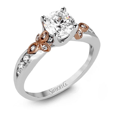 Simon G Bridal Round-Cut Engagement Ring In 18K Gold With Diamonds (White,Rose)