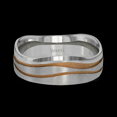 Simon G Men Ring 18k Gold (Rose, White)