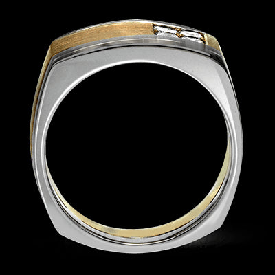 Simon G Men Ring 18k Gold (Rose, White) 0.47 ct Diamond