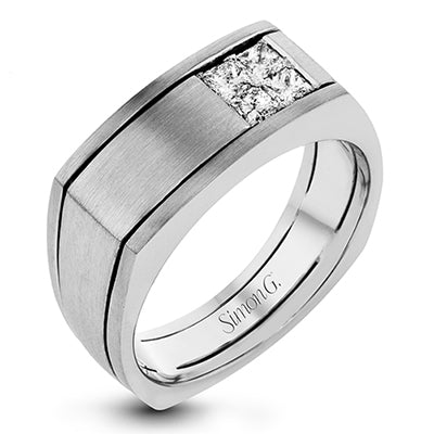Simon G Men Ring Platinum White) 0.47 ct Diamond