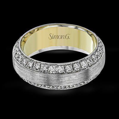 Simon G Men Ring 18k Gold (White, Yellow) 1.87 ct Diamond
