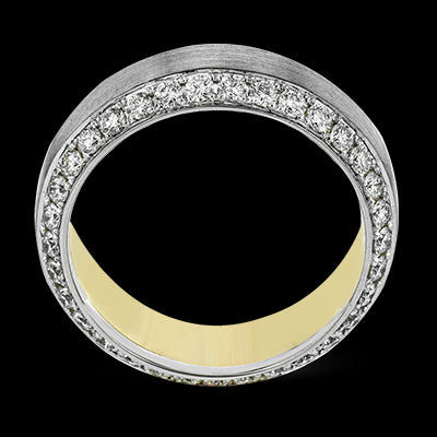 Simon G Men Ring 18k Gold (White, Yellow) 1.87 ct Diamond