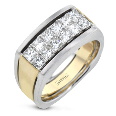 Simon G Men Ring 14k Gold (White, Yellow) 1.45 ct Diamond