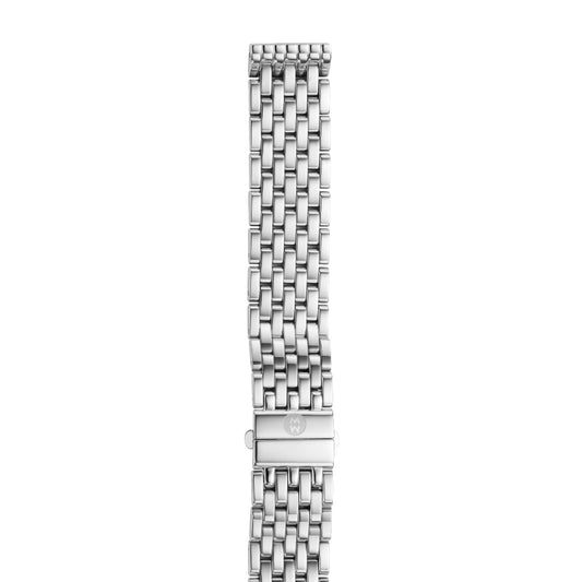Michele 16mm Deco Seven-Link Stainless Steel Bracelet
