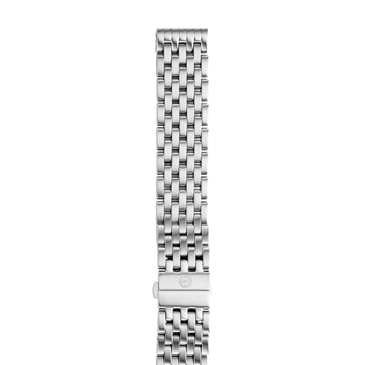 Michele 18mm Deco Seven-Link Stainless Steel Bracelet