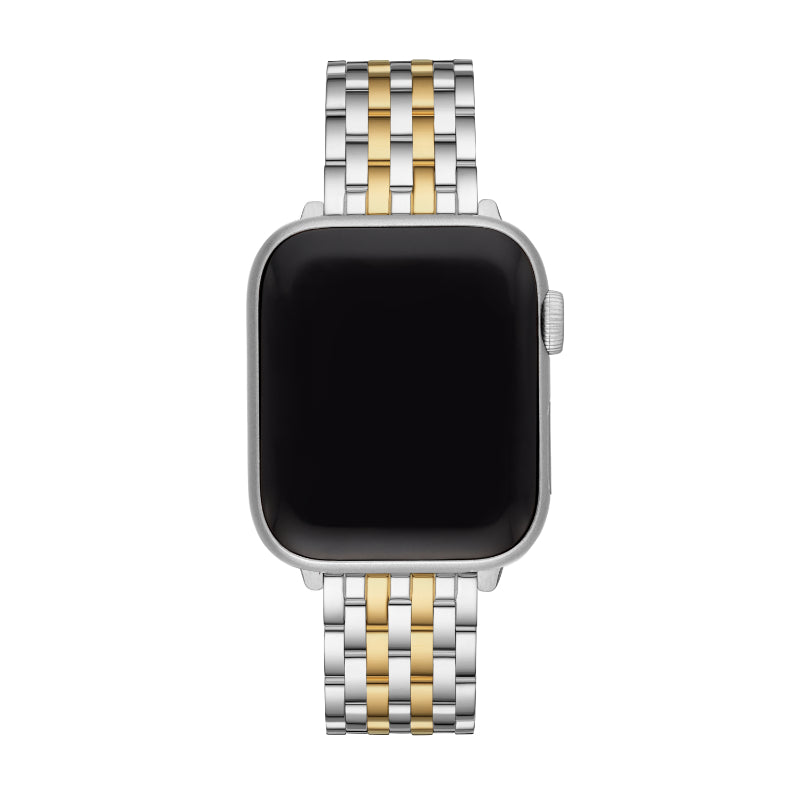 Michele 38/40/41mm and 42/44/45/49mm Two-Tone 18K Gold-Plated Bracelet Band for Apple Watch