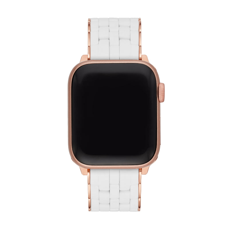 Michele 38/40/41mm and 42/44/45/49mm White Silicone-Wrapped Bracelet Band for Apple Watch