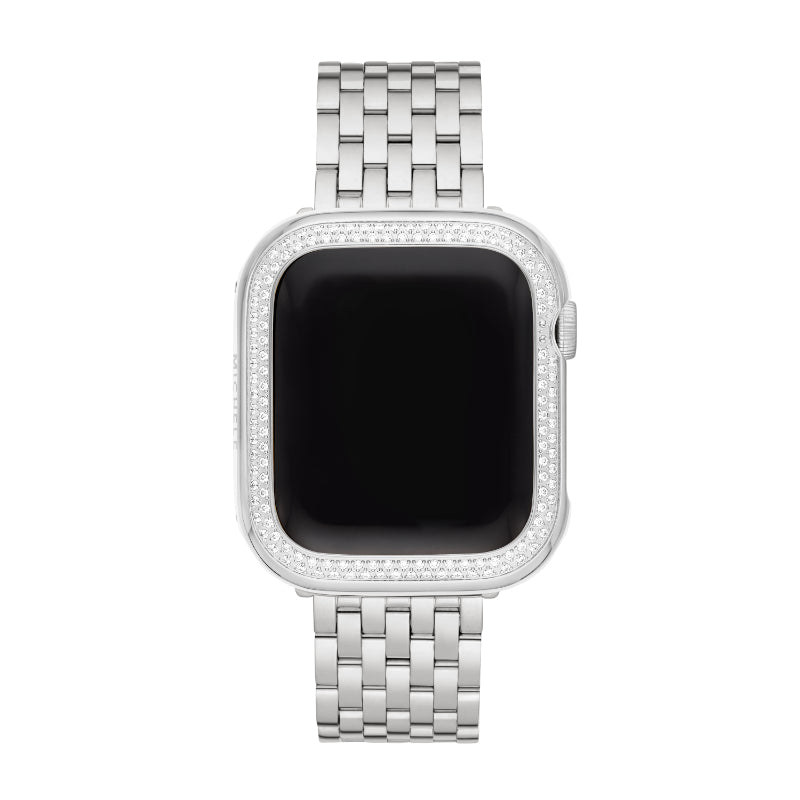 Michele Series 6 40MM Diamond Case for Apple Watch in Stainless Steel