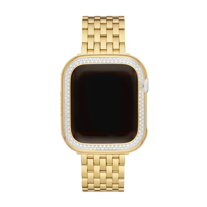 Michele Series 7 and 8 41MM Diamond Case For Apple Watch in 18K Gold-Plated