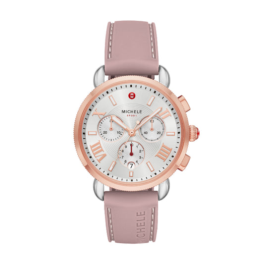 Michele Sporty Sport Sail Rose Silicone Watch