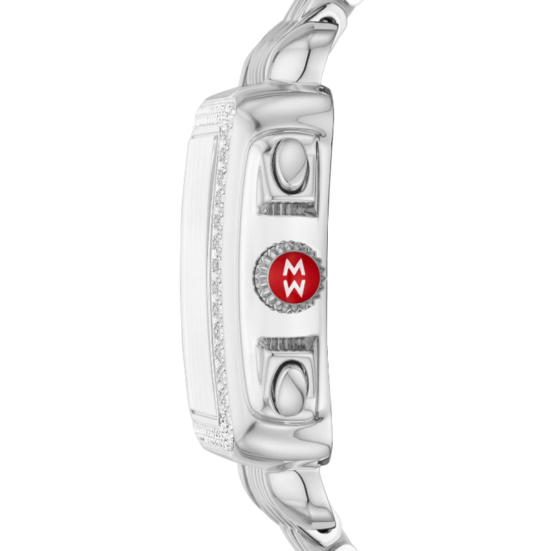 Michele Deco Stainless Diamond Watch