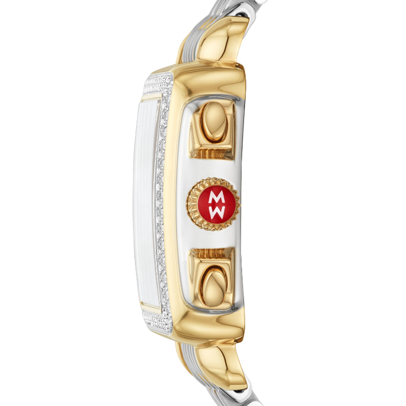 Michele Deco Two-Tone 18k Gold Diamond Watch