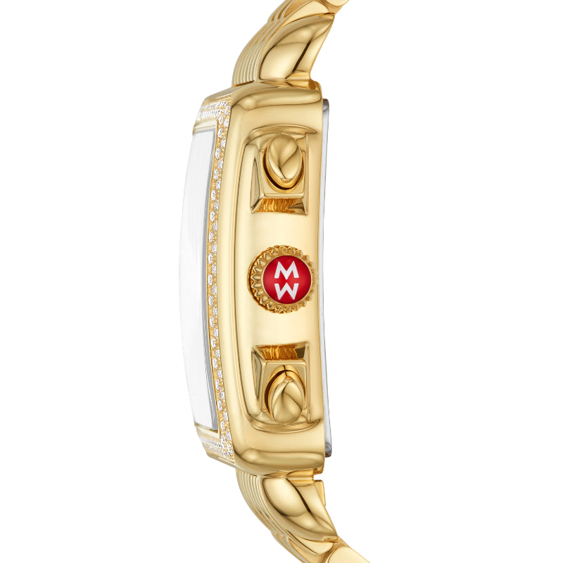 Michele Deco 18k Gold Diamond Watch