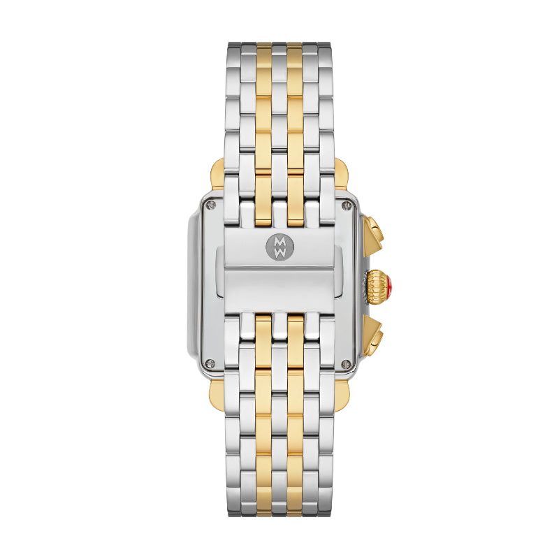 Michele Deco Two-Tone 18K Gold Diamond Dial Watch